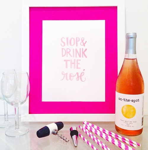 stop and drink the rosé print