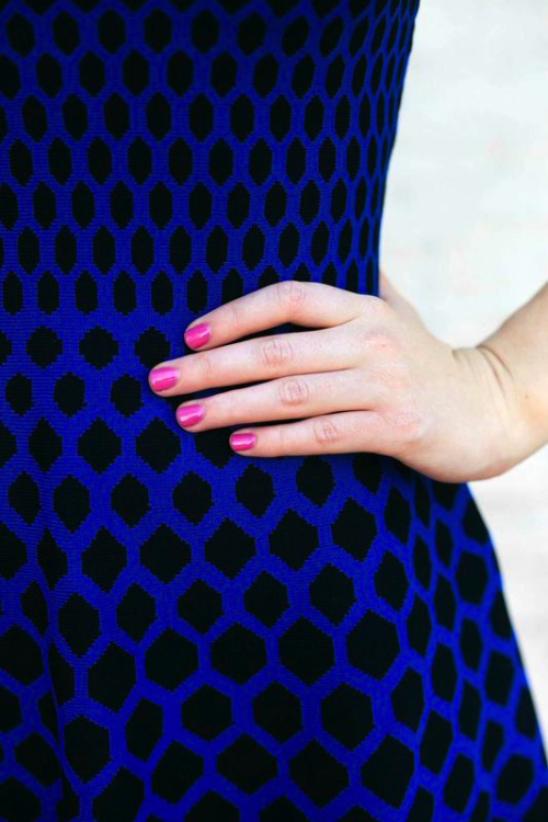 hexagon print dress
