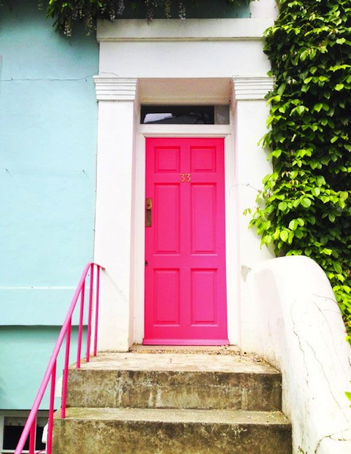notting hill pink door