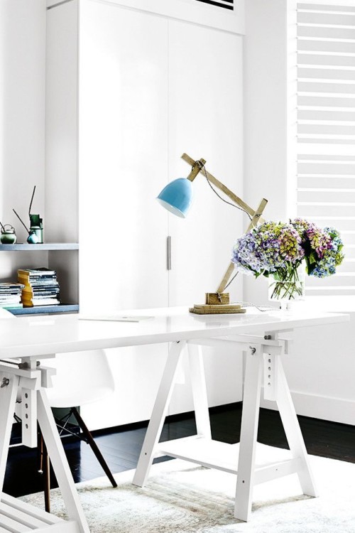 turquoise desk lamp