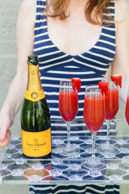 fourth of july strawberry champagne