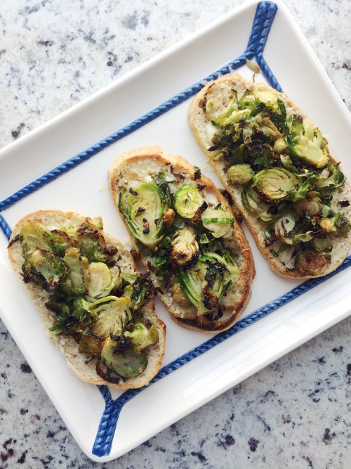 brussels sprout toast