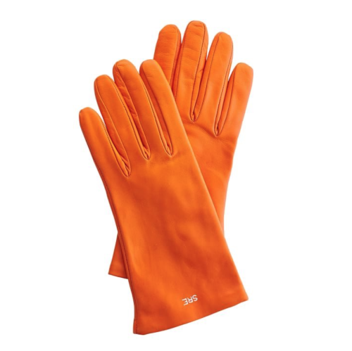 monogrammed leather gloves