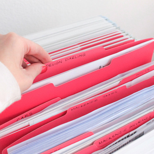 how to organize paperwork at home