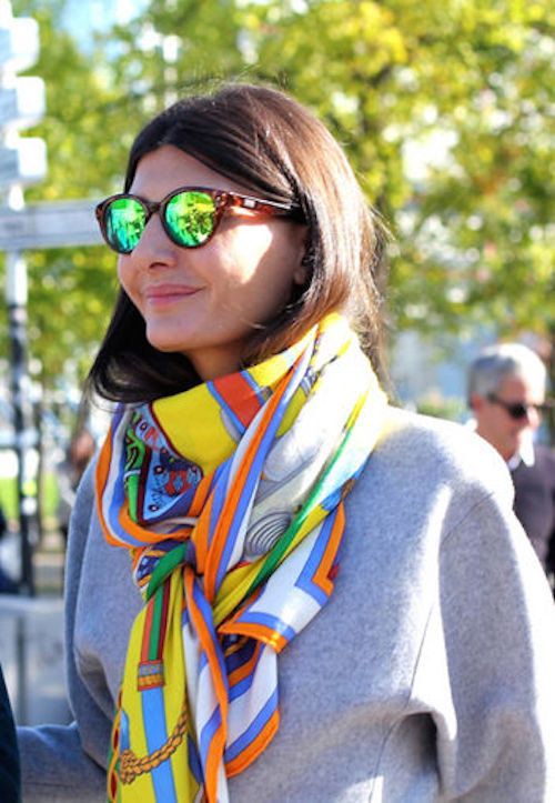 how to style a silk scarf 1