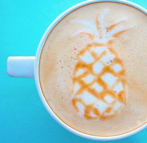 pineapple latte art