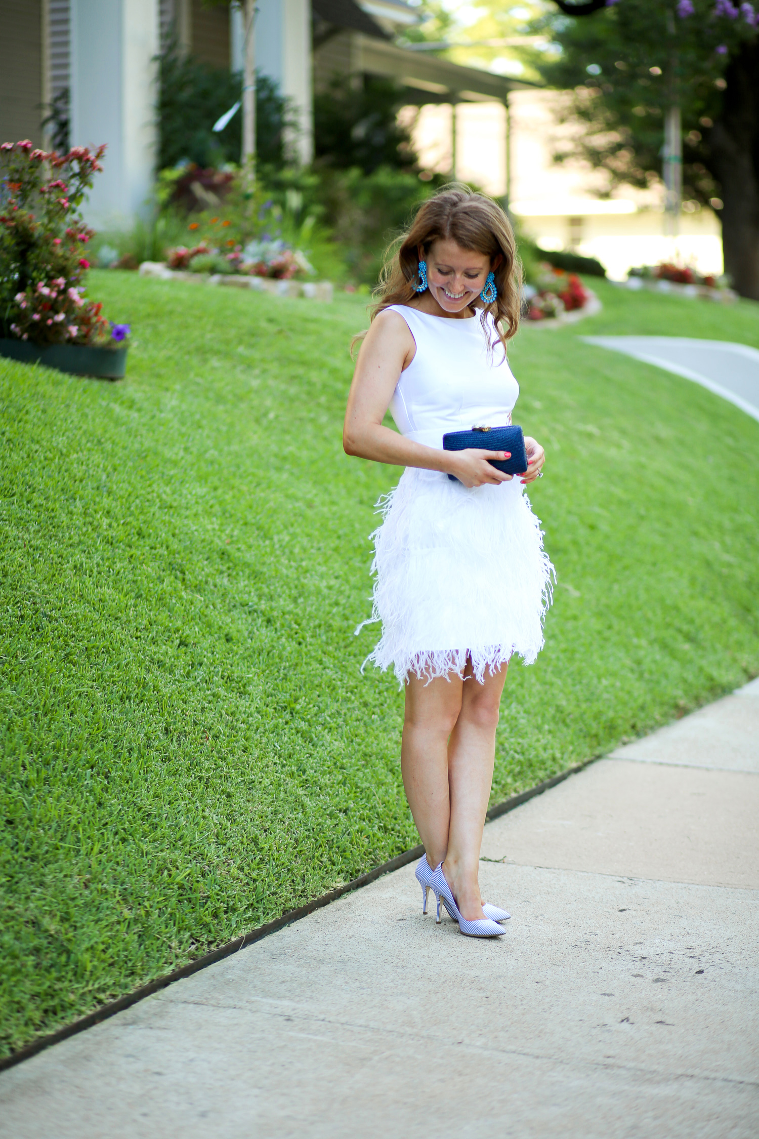 sail to sable white feather dress for wedding reception