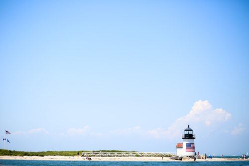 brant lighthouse from endeavor sailing on nantucket