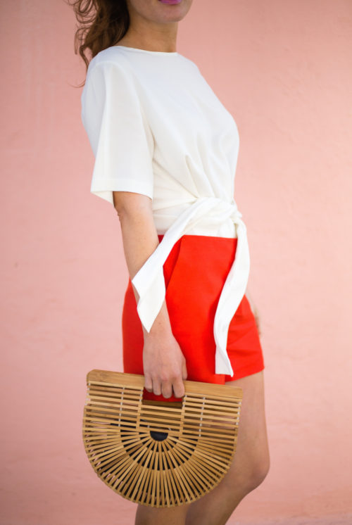 club-monoco-telaim-top-with-red-shorts-and-cult-gaia-ark-bag