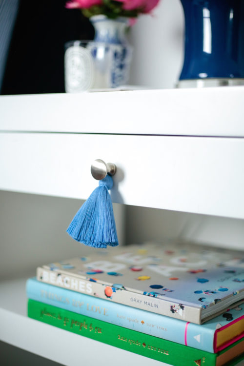 design darling bedside table with tassel drawer pull from etsy