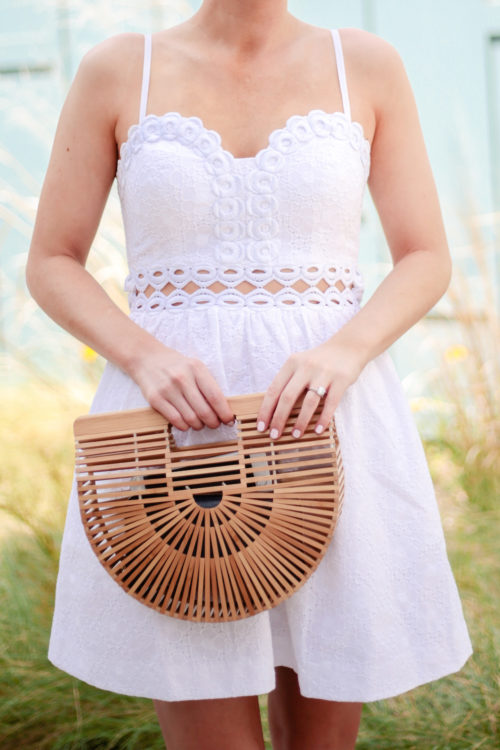 lilly pulitzer rika dress and cult gaia ark bag on design darling charleston bachelorette party