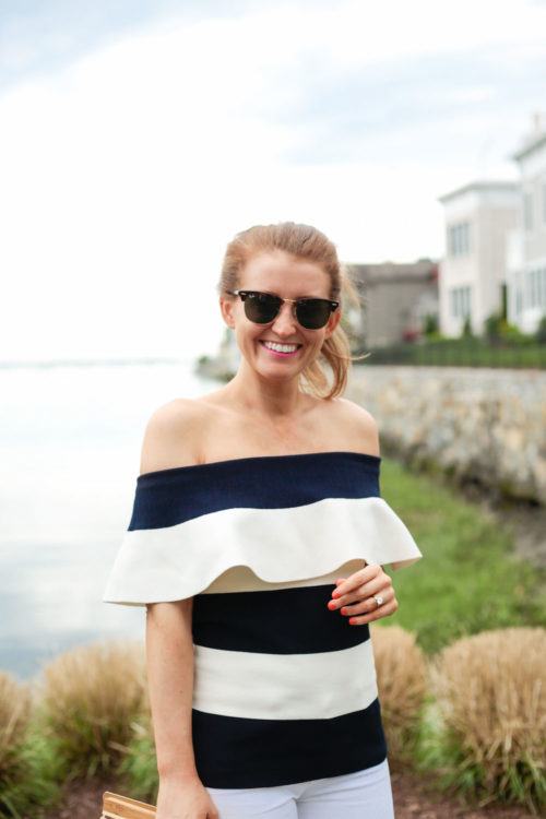 Ann Taylor Off The Shoulder Ruffle Sweater