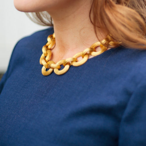 julie vos gold link necklace on design darling