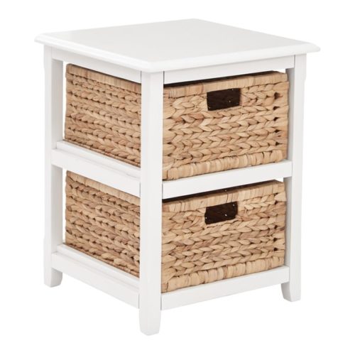 white end tables with basket drawers on overstock