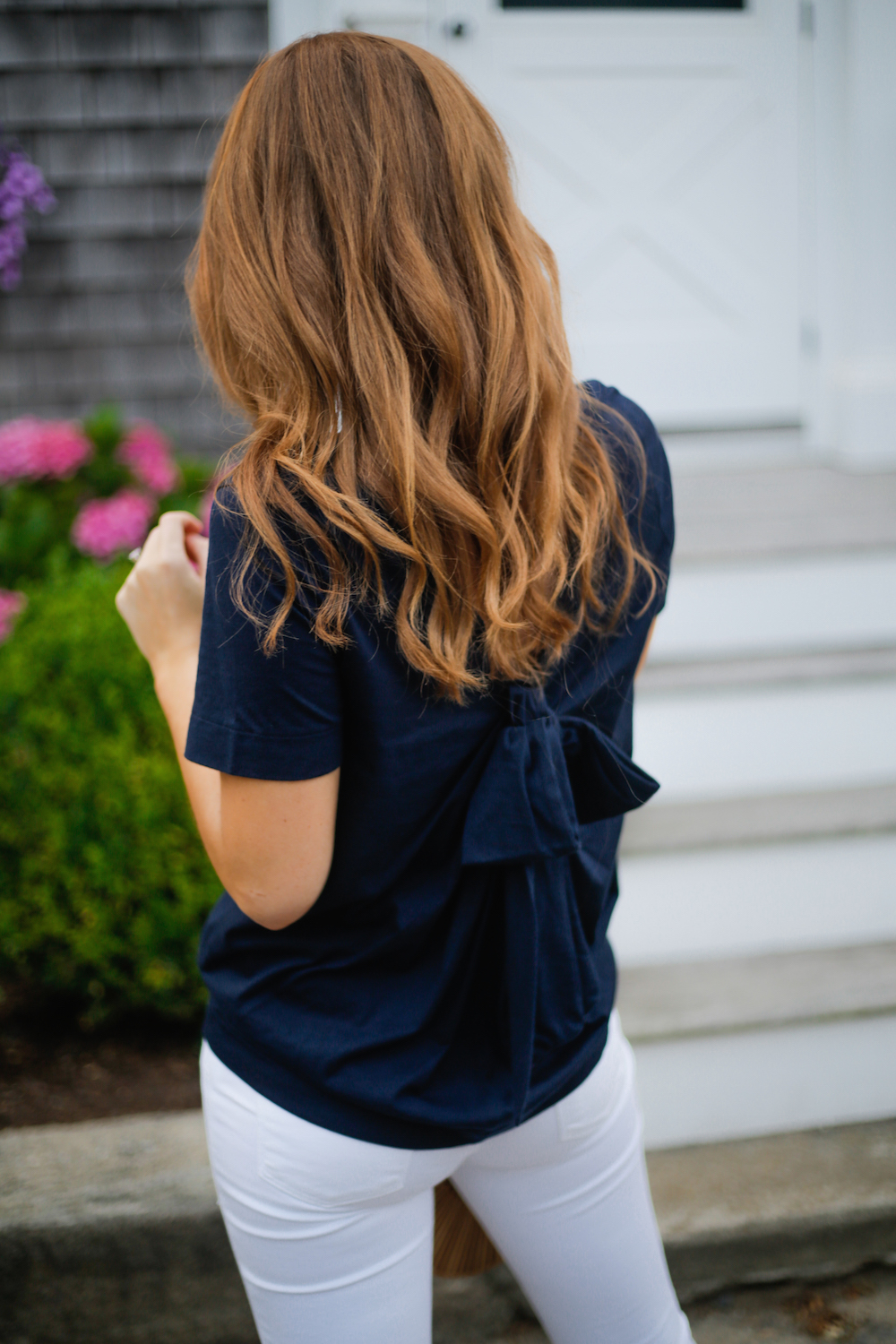 design darling banana republic bow-back couture tee