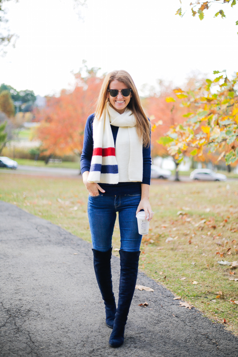 bp varsity stripe oblong scarf