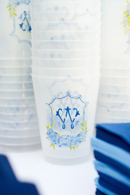 design darling monogrammed wedding cups