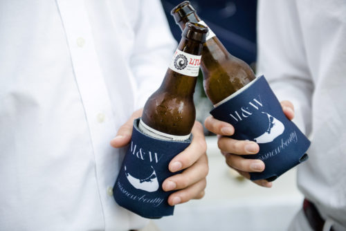 nantucket wedding koozies