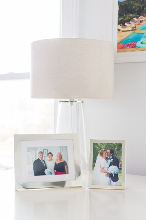 design darling wedding photos in silver frames