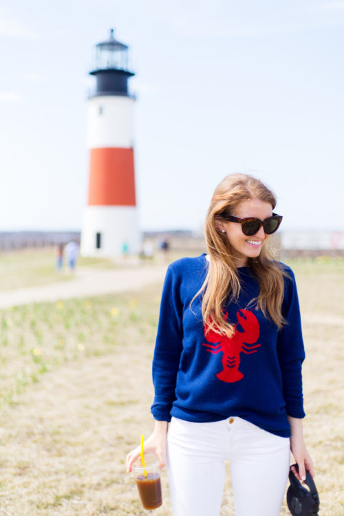 design darling lobster sweater by two bees cashmere