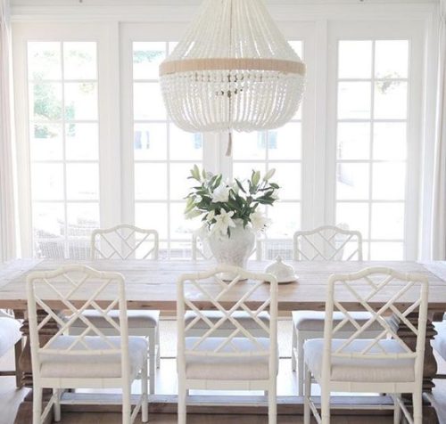 ballard designs dayna side chairs in dining room