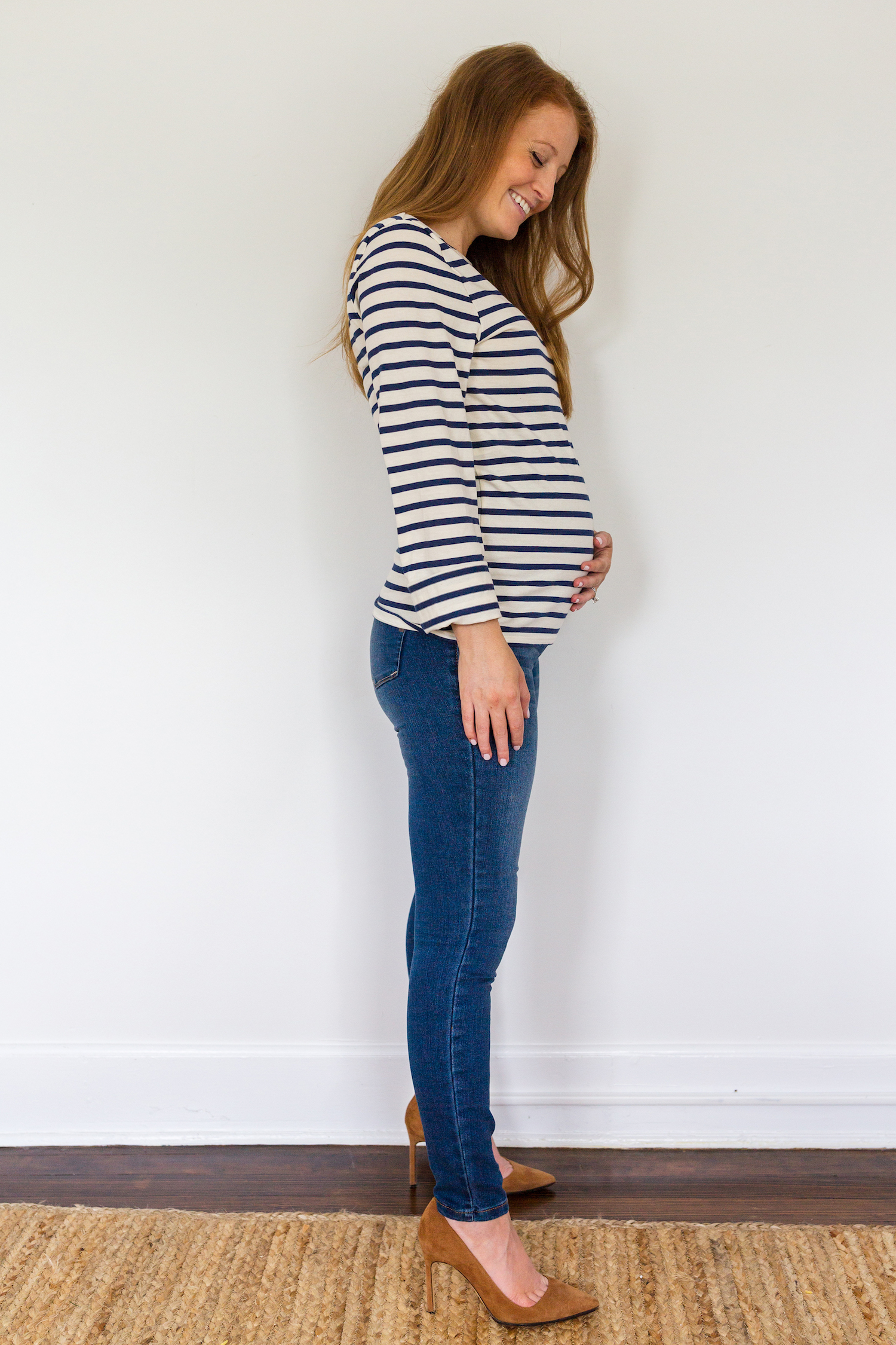 maternity jeans review 1822 Denim stretch 360 ankle skinny maternity