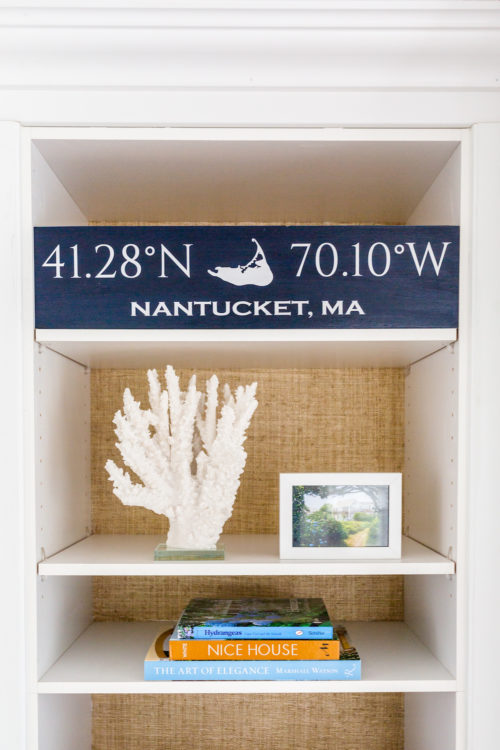 nantucket coordinates sign on design darling