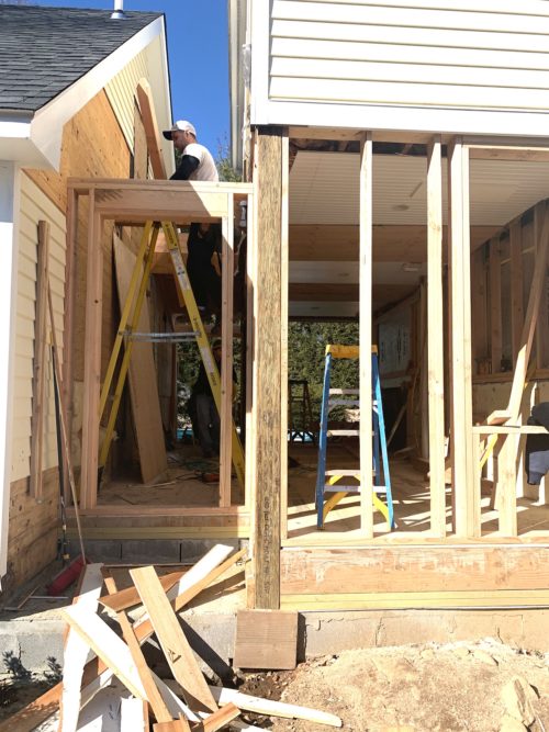 design darling mudroom renovation framing