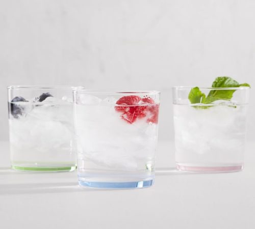 pottery barn colored glass tumblers