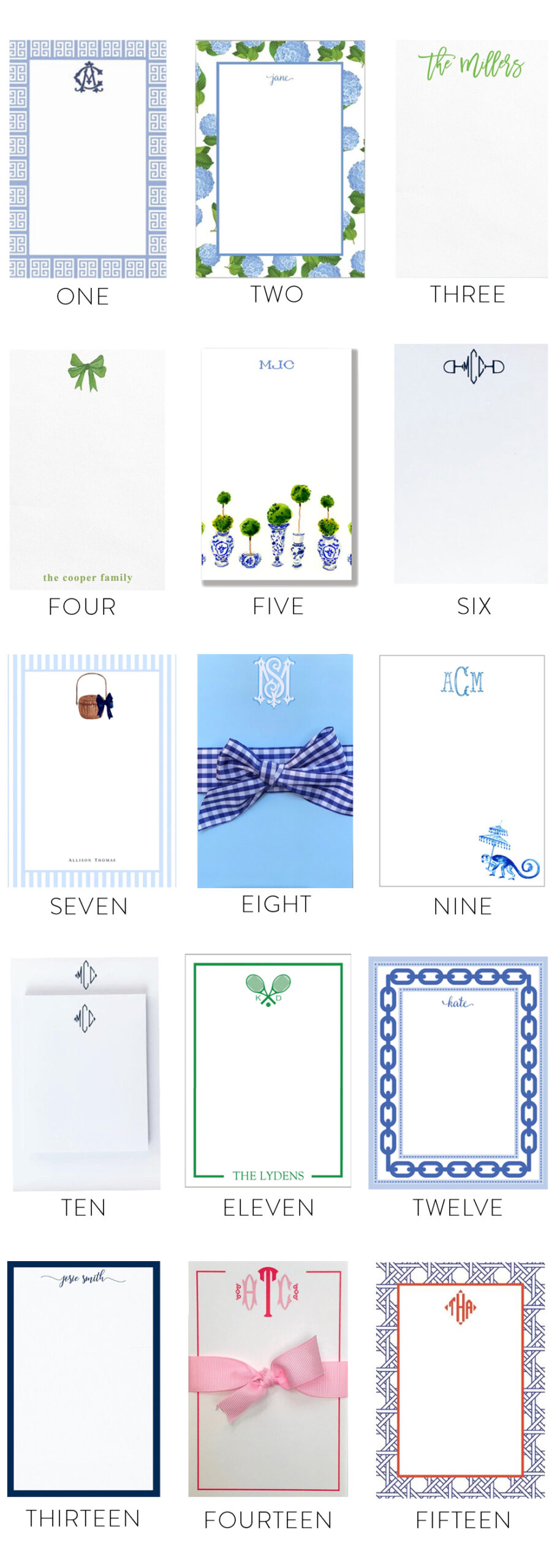 monogrammed notepads design darling