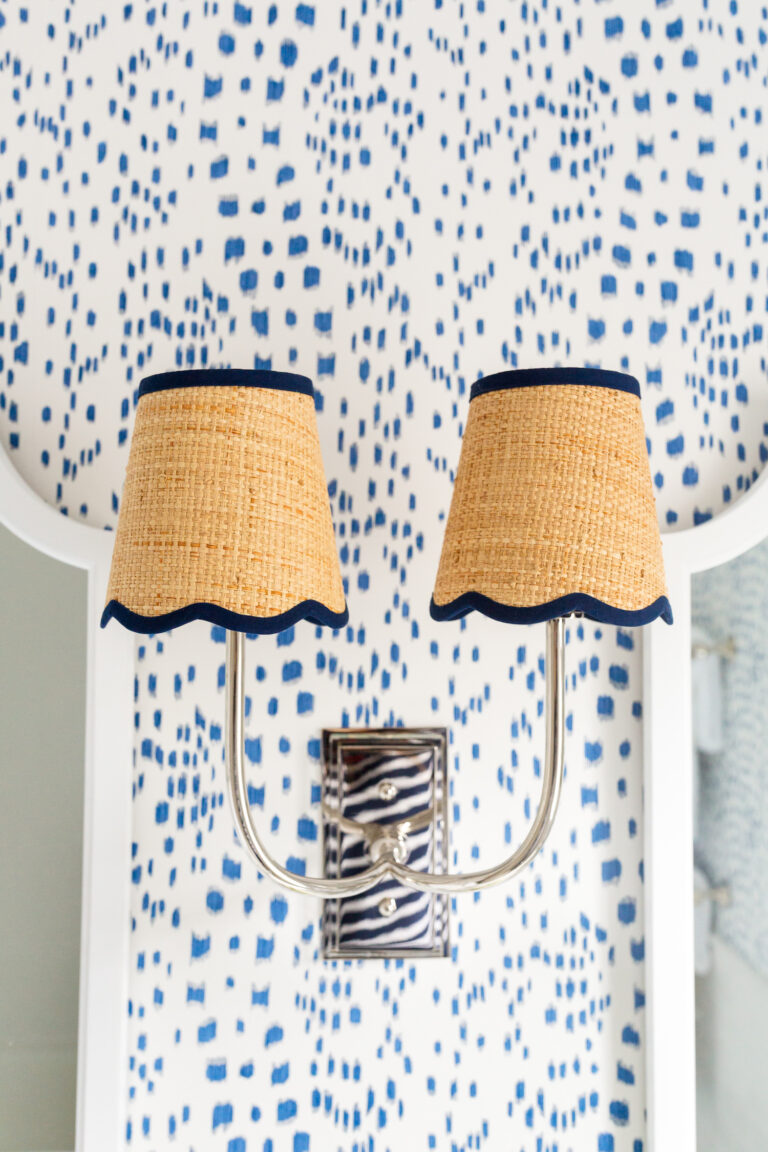 visual comfort hulton double sconce with raffia scalloped shades