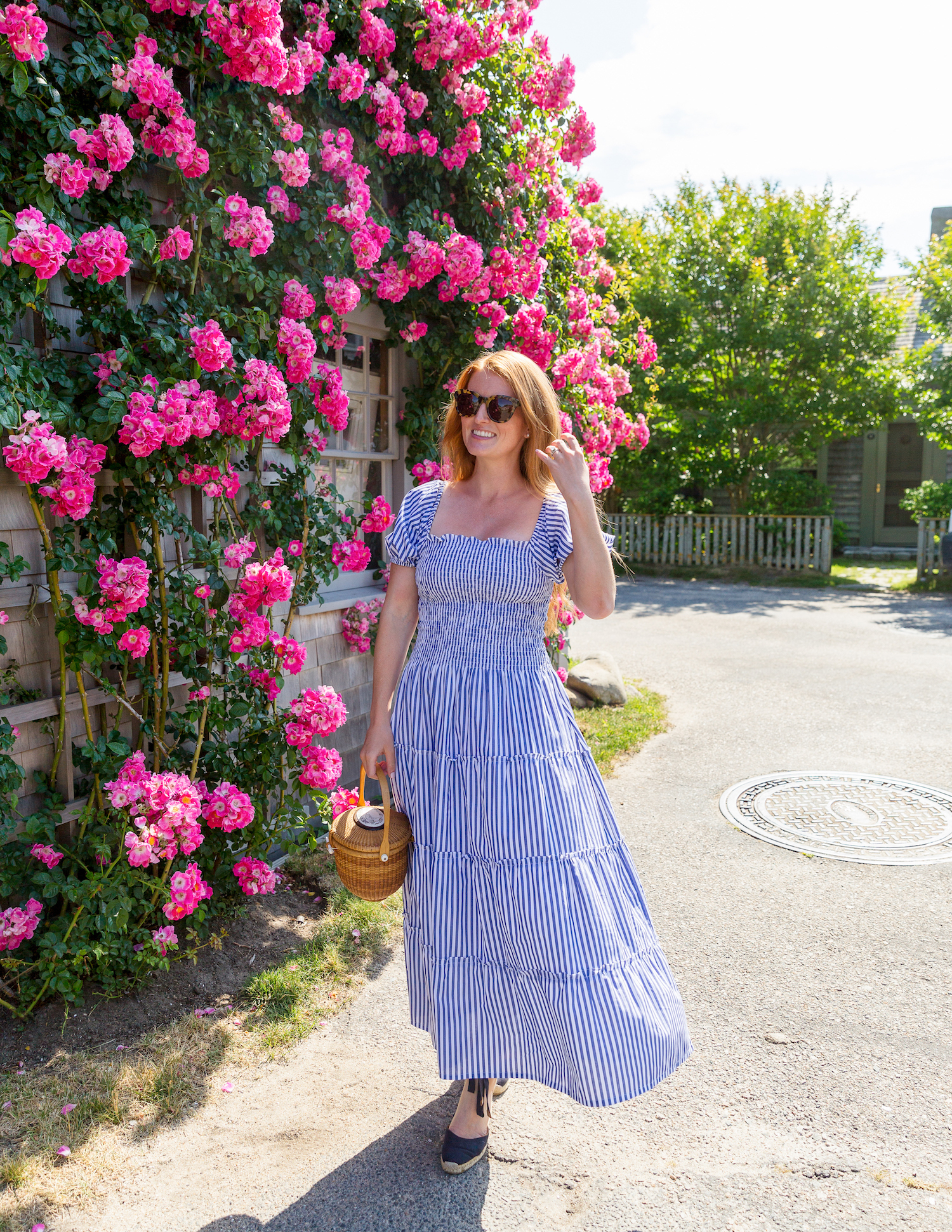 maxwell & geraldine kate smocked stripe dress
