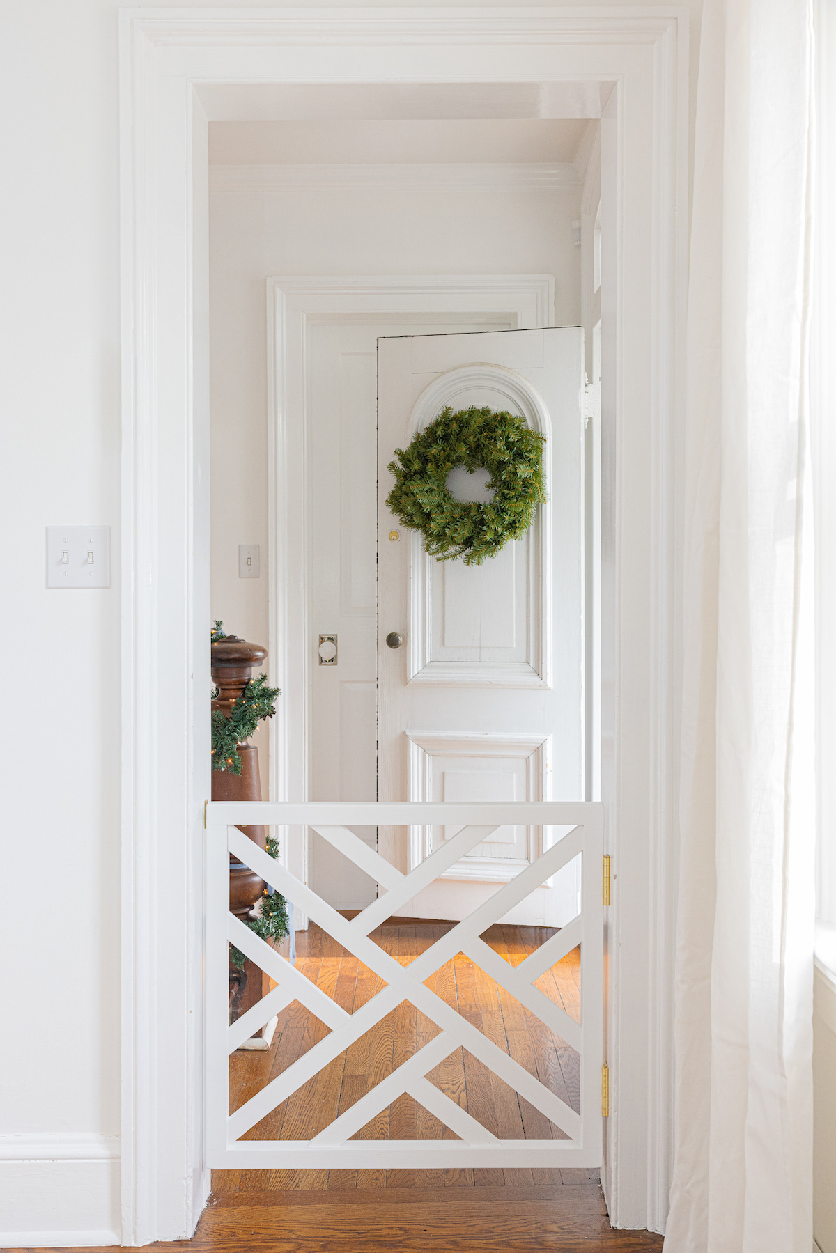 hillco woodworks geometric chippendale baby gate