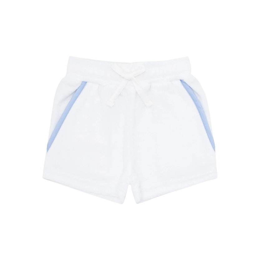 cute activewear for boys minnow white terry shorts