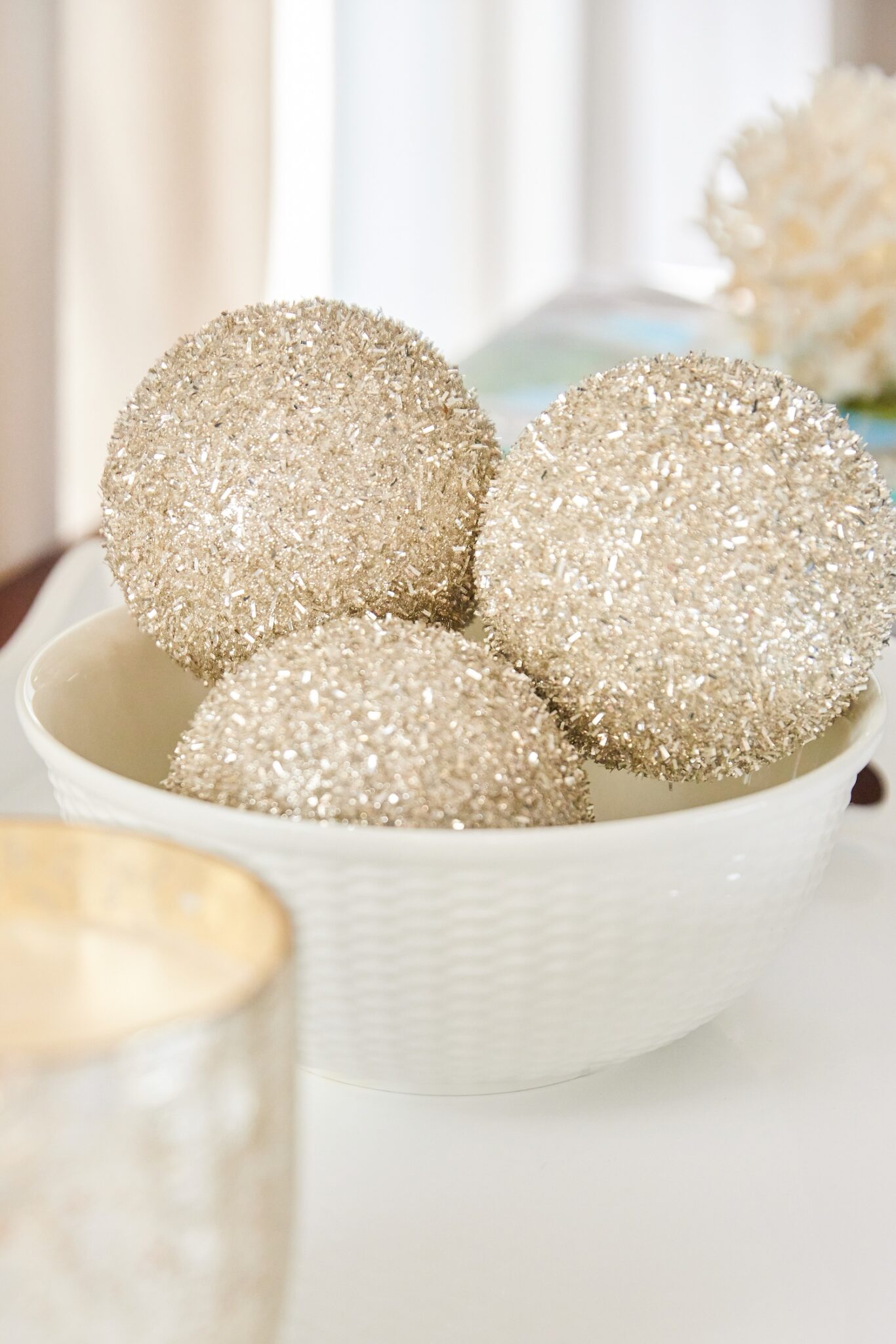 target wondershop christmas tinsel ornament champagne gold