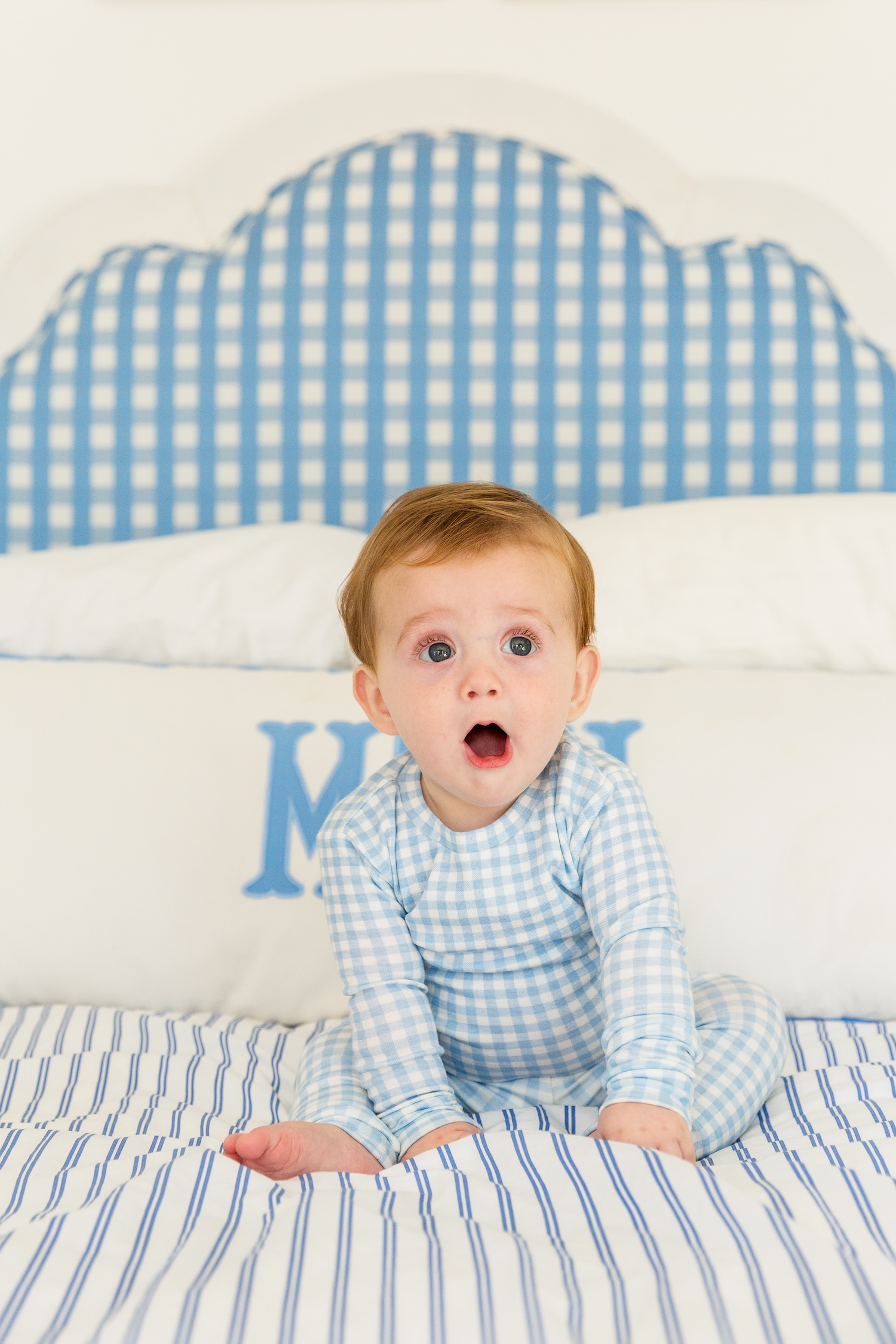 moimoln gingham baby pajamas