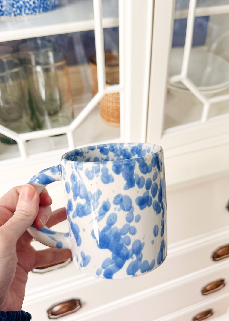 Target 15.2oz Stoneware Mug Blue Splatter - Room Essentials™