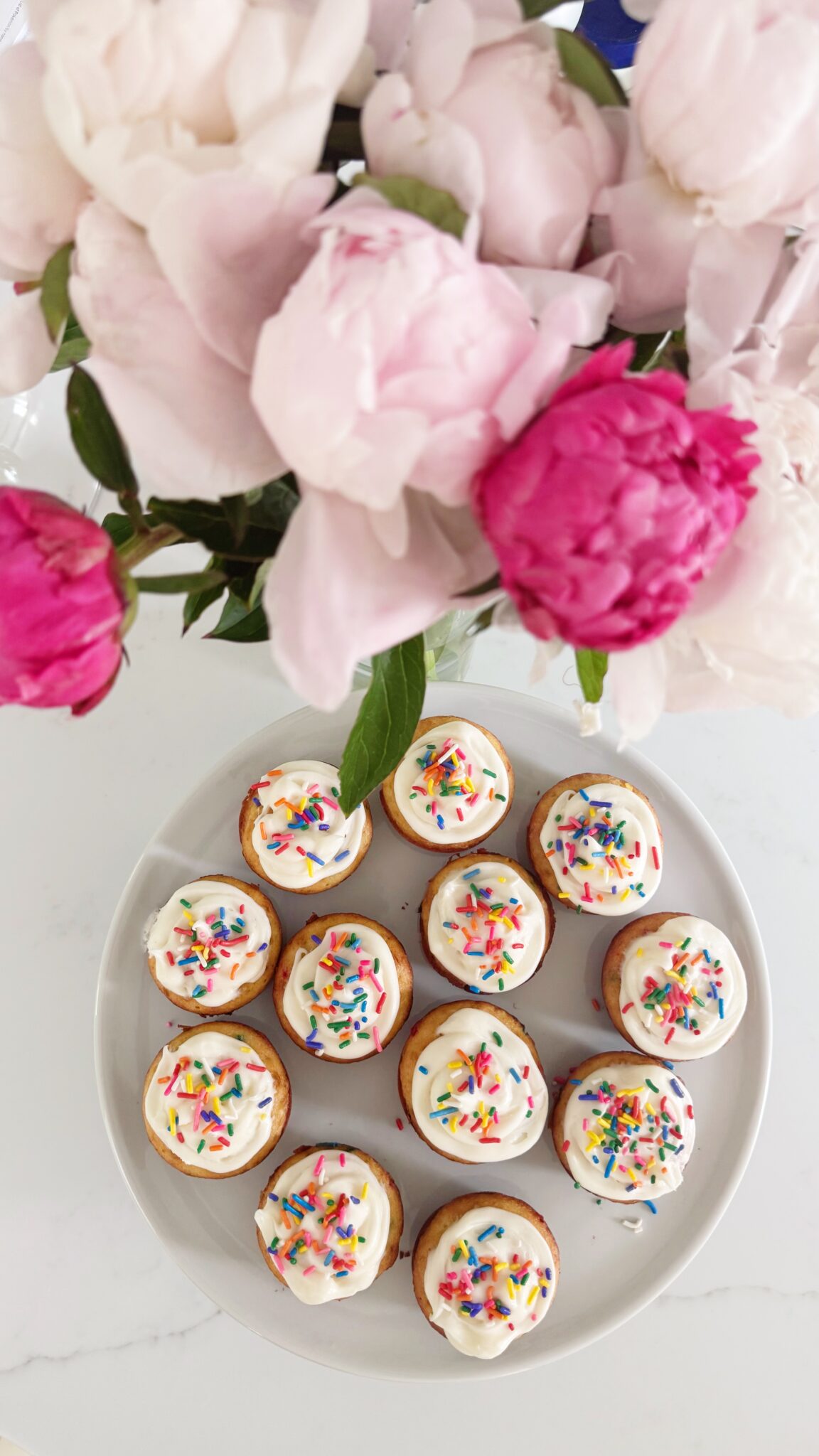 peonies and cupcakes