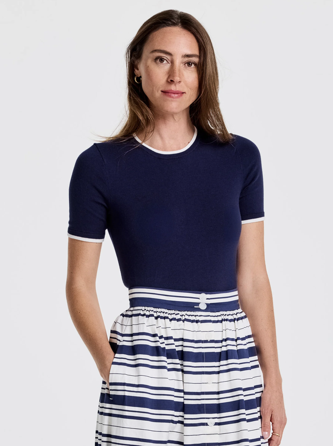 Mark D. Sikes x J.McLaughlin Alyson sweater tee