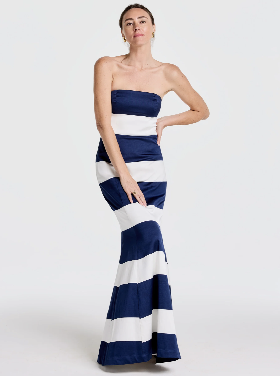 Mark D. Sikes x J.McLaughlin Ashley dress in mega mariner stripe